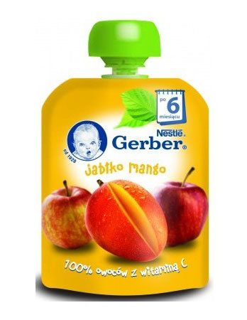 Пюре детское Gerber Яблоко и манго, 6m+, 90 гр
